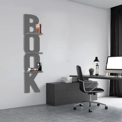 Mensole Dark Grey Book di Pintdecor